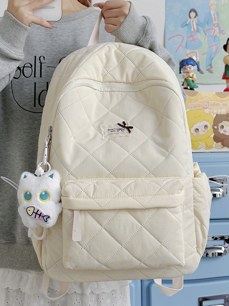 Bb Cushion Korean - 2025Autumn and winter quilted double-shoulder backpack